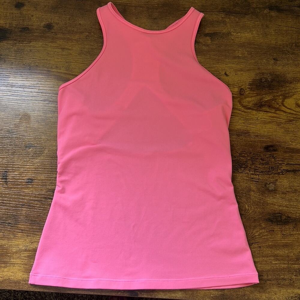 Pink Athleta Contemplation Cut-Out Racerback Tank Top - Picture 3 of 8
